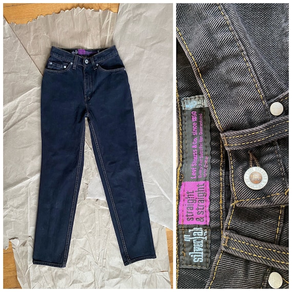 Levi's Silver Tab 24x28 High Waisted Black Jeans … - image 1