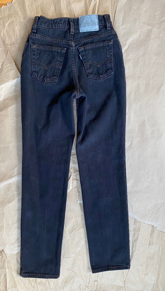 Levi's Silver Tab 24x28 High Waisted Black Jeans … - image 3