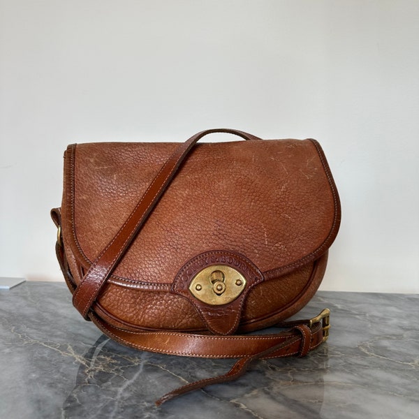 Dooney Bourke Vintage Distressed Bag All Weather Leather, Dooney and Bourke Tan Leather Bag