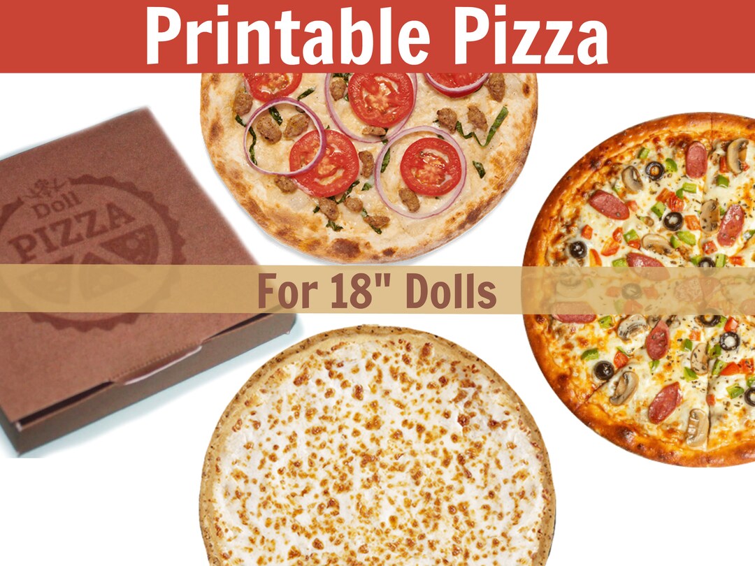 Printable 1:3 Pizza Pack DIY Instant Download - 18" Dolls - Dollhouse ...