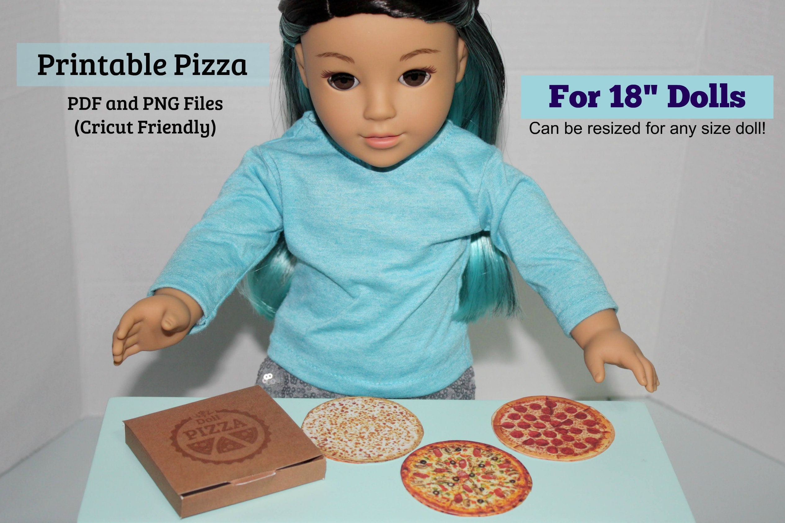Printable 1:3 Pizza Pack DIY Instant Download - 18" Dolls - Dollhouse ...