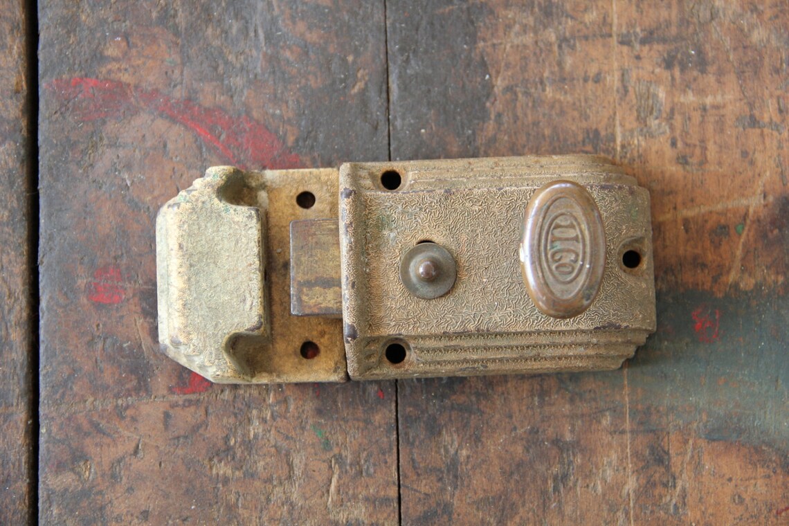 Vintage Deadbolt Lock Ilco Door Lock Etsy