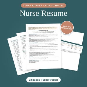 Nurse Resume Template for Non-Clinical Jobs + Career Change Workbook, Cover Letter, Interview Prep Guide