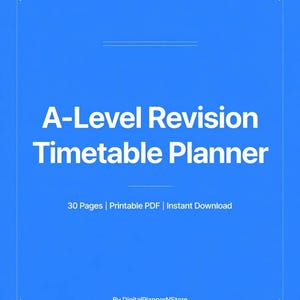 Planificador de repaso para los exámenes A-Level GCSE / Horario de estudio semanal (Descarga en PDF)