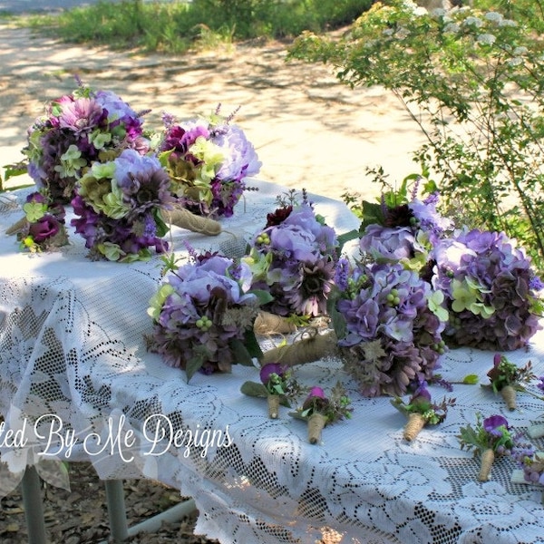 Custom Made 18 pcs Faux Wedding Flower Package (traditional package)