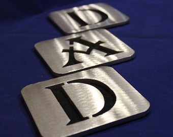 Handmade Steel DAD Coaster Set, Father's Day Gift