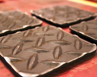 Steel Diamond Plate Coaster SOLD PER ITEM