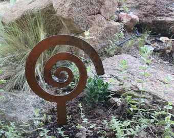Large Steel Spiral Garden Stake, 12"