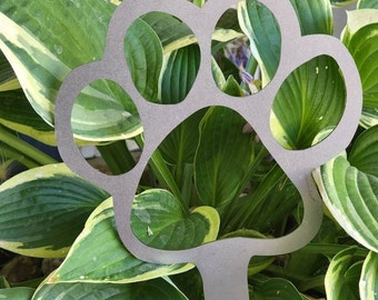 Steel Paw Print Garden Stake