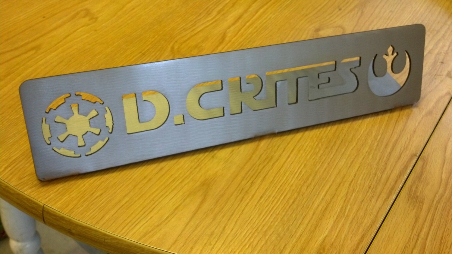 Star Wars Desk Name Plate Steel Etsy