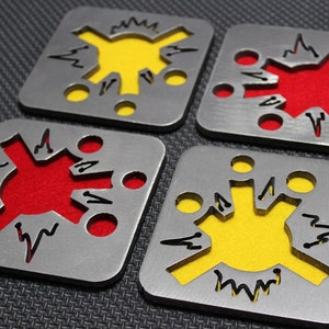 Firestorm Coasters Set of 4 Stainless Steel, DC Comics image 3