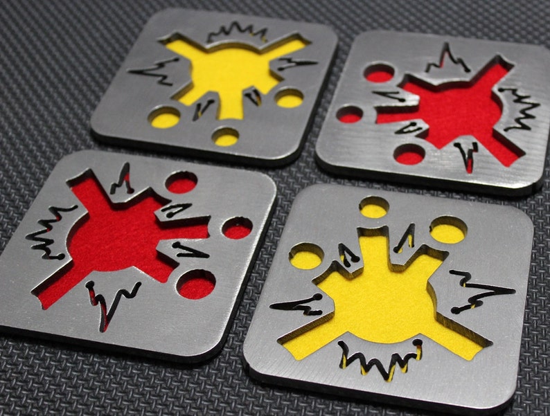 Firestorm Coasters Set of 4 Stainless Steel, DC Comics image 3