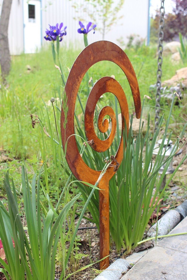Mega 20 Spiral Garden Stake Steel Garden decor planter Etsy