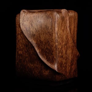 Sculpted Bubinga Urn / Cremation Urn / Wood Cremation Urn / Urn / Funeral urn / Burial urn / Wood Urn