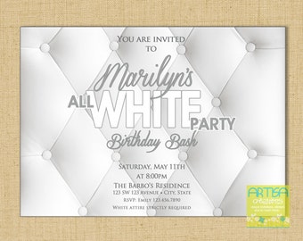 all white party invitation white party invitation summer white party invite all white birthday invitation white party white birthday