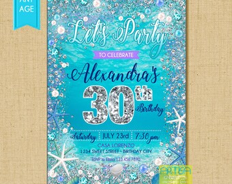 ocean invitation etsy