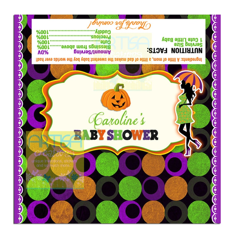 Halloween Baby Shower Wishes for Baby Card Halloween Baby Etsy