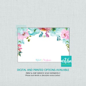 Tarjeta de agradecimiento de Pascua, tarjeta de agradecimiento de conejito, tarjeta de agradecimiento de género de Pascua