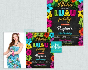 Luau Invitation, Luau Party Invitation, Luau Birthday Invitation, Luau Party Invitations, Luau invitations. Hawaiian Party Invitation, Luau