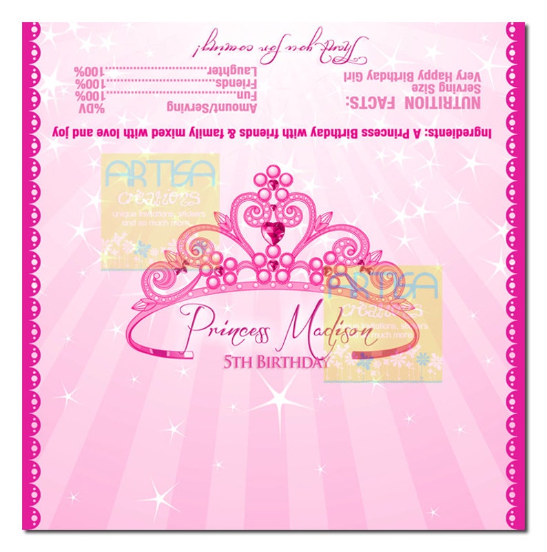 Princess Baby Shower Invitation DIY Princess Crown Baby Etsy