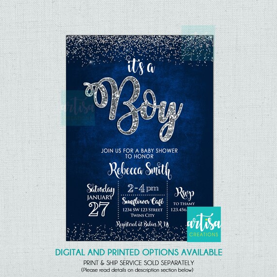 It's a boy invitation for store baby shower
