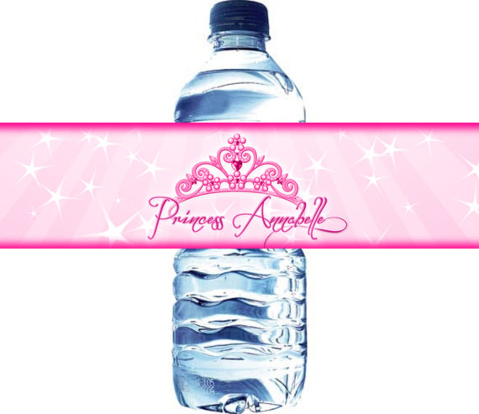 Princess Water Bottle Label Pink Princess Tiara Water Bottle - Etsy