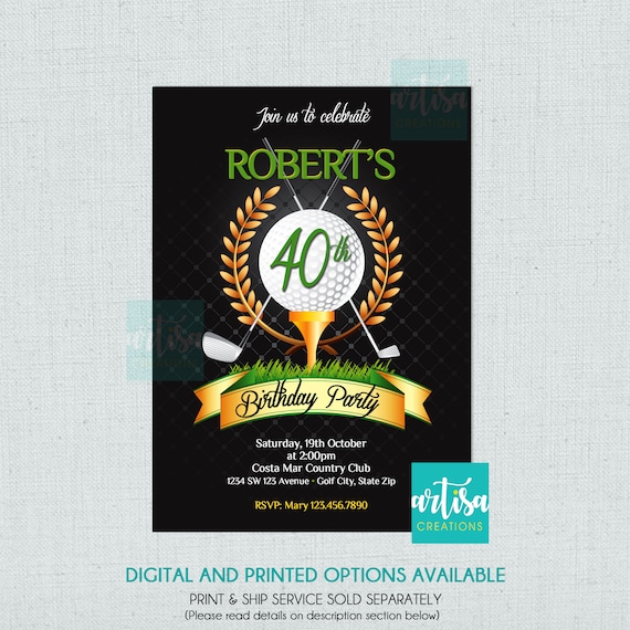 Golf Invitation, Golf Birthday Invitation,  Hole in One Invite, Golf Retirement Party, Golf Invitation, Golf Birthday, Golf Tournament Invit