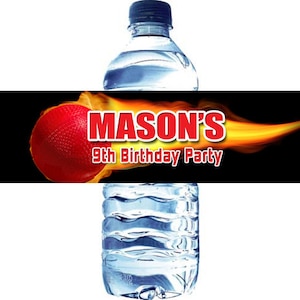Kickball Water Bottle Label Digital File - Kickball water label DIY - Dodgeball Water Label - Dodge Ball Water bottle label