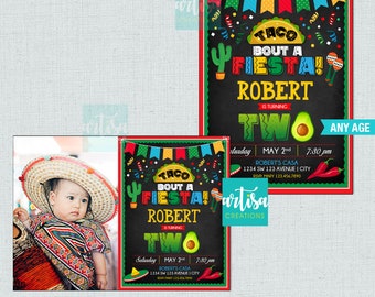 Taco Bout a Birthday Einladung, 2. Geburtstag Mexikanische Fiesta, 2. Geburtstag Mexikanischer Geburtstag, TacoTwo Geburtstag, Cinco de Mayo 2. Geburtstag Einladungen