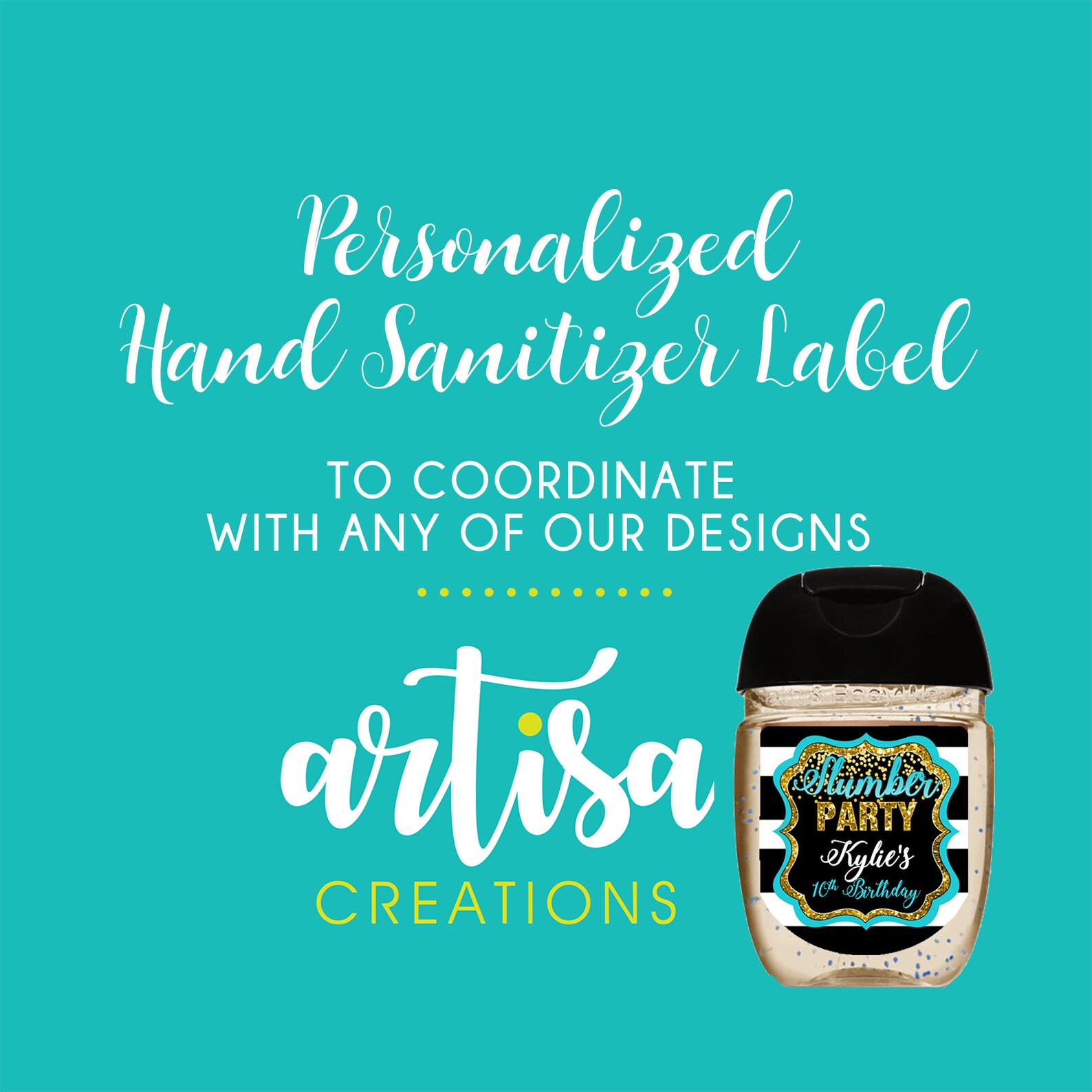 Hand Sanitizer Labels Personalized Hand Sanitizer Labels to Etsy