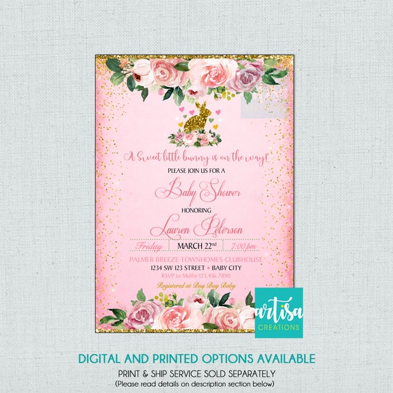 easter baby shower invitations