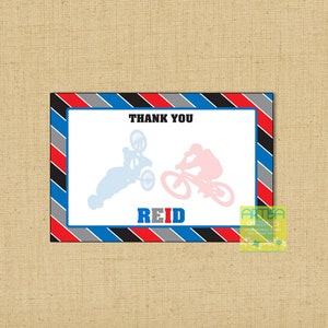 BMX Imprimable Carte de remerciement, bmx Merci bricolage, vélo Carte de note imprimable DIY, carte de remerciement BMX, carte personnalisée BMX