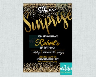 Invitación sorpresa de cumpleaños, Invitaciones sorpresa a fiestas, shh es una fiesta sorpresa invitaciones, invitaciones sorpresa de cumpleaños, sorpresa par