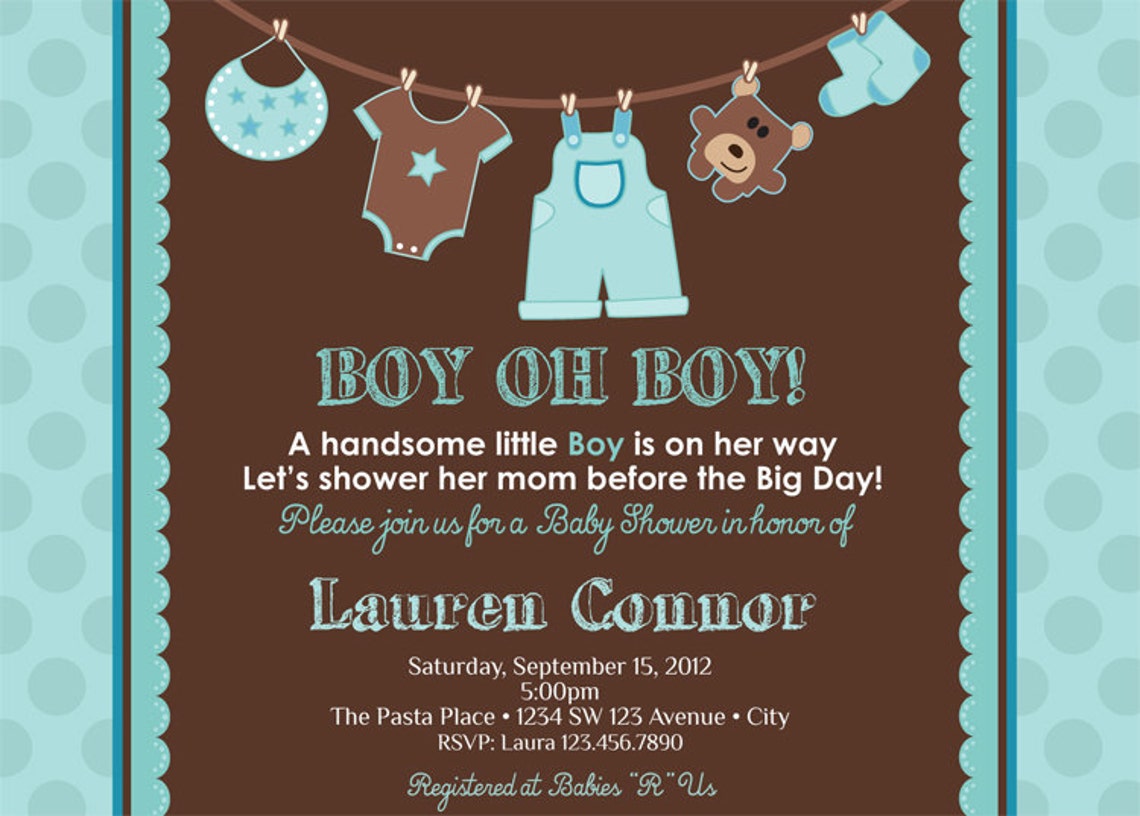 Baby Shower Invitations For Boys Printable