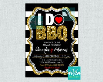 I Do BBQ Invitation, I Do BBQ Couple Shower, I Do BBQ Rehearsal Dinner invitation, Engagement bbq invitation, I do invitation, Couple shower