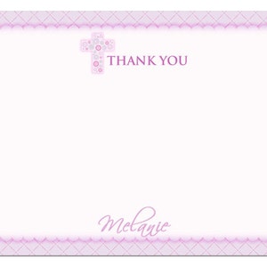 Première Communion Merci carte - Purple Première Communion cartes de remerciement - fille Première Communion Merci carte