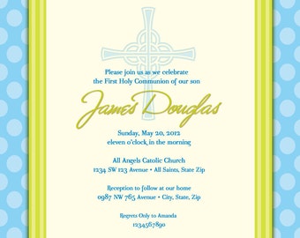 Boy's First Communion Invitations, Communion Invitations, First Holy Communion Invitations, Communion invitations for Boys