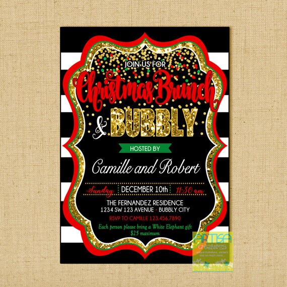 christmas brunch invitation christmas brunch and bubbly invitation holiday brunch invitation christmas brunch invite christmas brunch invitations