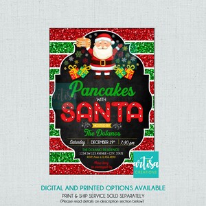 Panquecas com Convite do Papai Noel, Panquecas com Convite do Papai Noel, Panquecas e Convite do Papai Noel, Café da Manhã com Papai Noel, Panquecas e Papai Noel