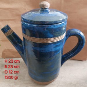 Bouffioulx-Guérin en Dubois-Koffie- en theeservies (2)- Vianden-Grès d'art -Kan&dekselpot 1920-1930, 1930-1940 - België - Art Deco