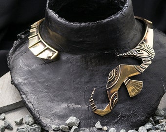 Sea Horse Statement Necklace Animal Jewelry | Spiritual | Elements | Animal Totem  |