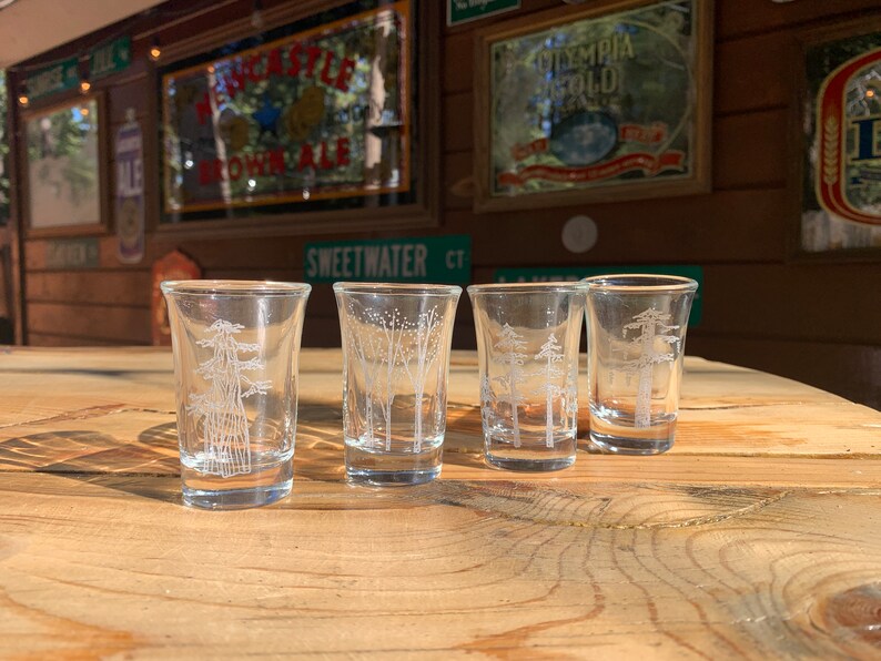 Trees Shot Glasses set of different trees image 3