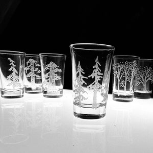 Trees Shot Glasses set of different trees image 6