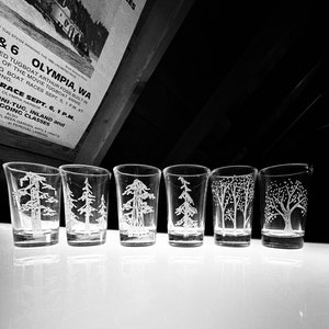 Trees Shot Glasses set of different trees image 5