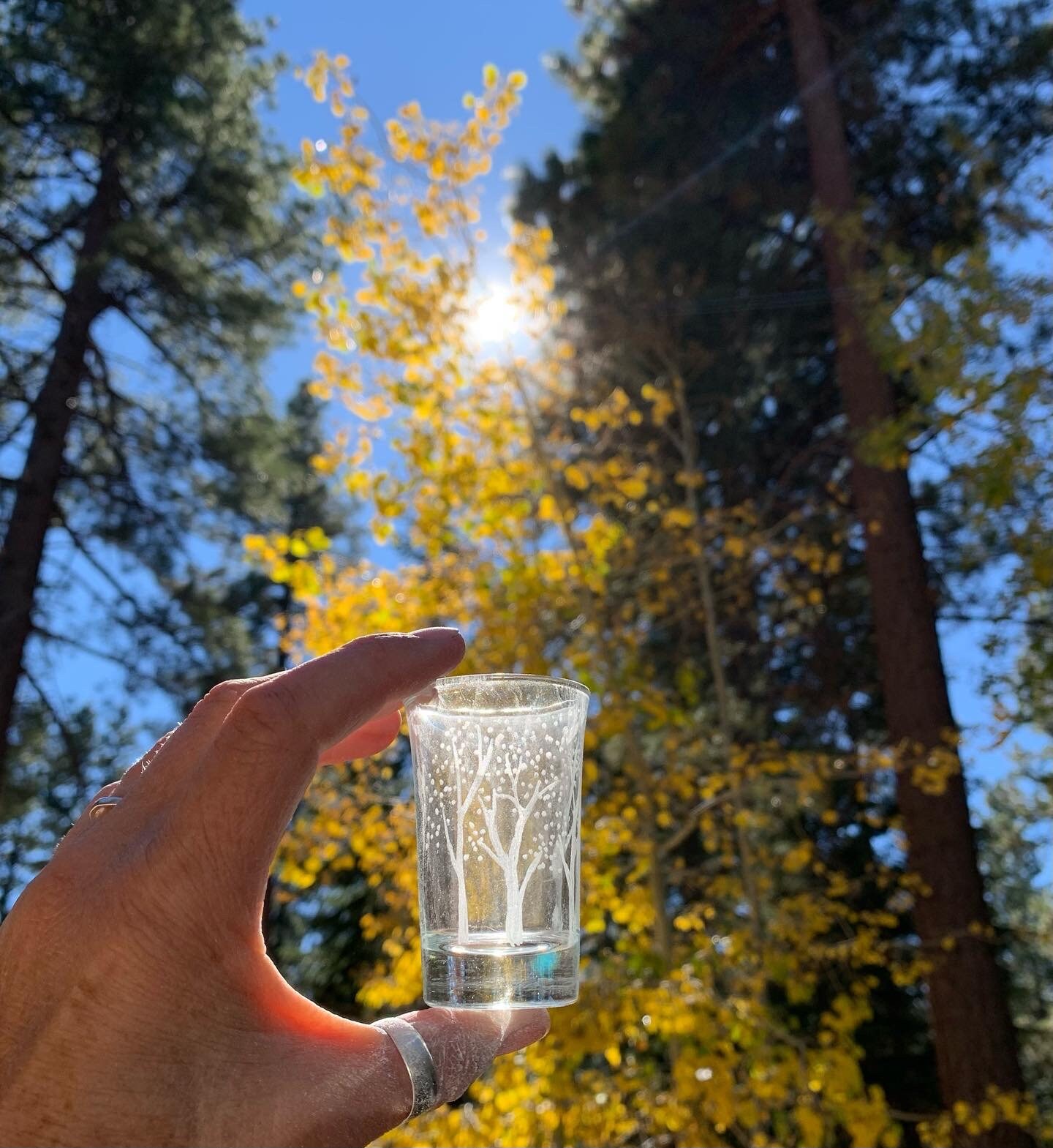 Trees Shot Glasses - Set of FOUR Different Trees - Etsy