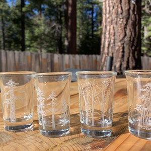 Trees Shot Glasses set of different trees image 1