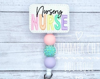 Nursery Nurse Badge Reel, Labor and Delivery Badge Reel, L&D Badge Reel, Neonatal Badge Reel, Nurse Badge Reel, RN Badge Reel