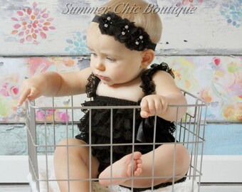 Baby Headband Baby Girl Headband Toddler Headband Black Bow Etsy