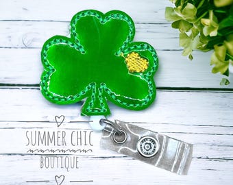 St Patricks Badge Reel, Shamrock Badge Reel, Medical Badge Reel, Nurse Badge Reel, RN Badge Reel, Medical Badge Reel, Badge Reel