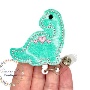 Dino Badge Reel, RN Badge Reel, Nurse Badge Reel, Glitter Dinosaur Badge Reel, Medical Badge Reel, Badge Reel, Badge Holder